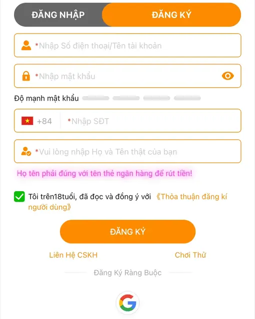 Đăng Ký 168G – Tạo Tài Khoản Nhanh Gọn
